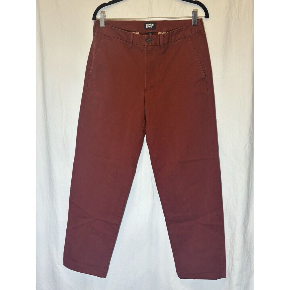 Lands' End Womens' Red Rust Mid Rise‎ Straight Leg Jeans 31 K20